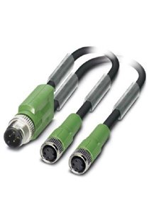 Sensor/actuator cable - SAC-3P-M12Y/2X3,0-PUR/M 8FS - 1671360