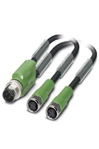 Sensor/actuator cable - SAC-3P-M12Y/2X3,0-PUR/M 8FS - 1671360